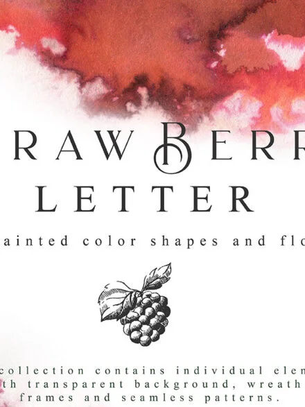 Strawberry Letter Collection Graphics - Image 8