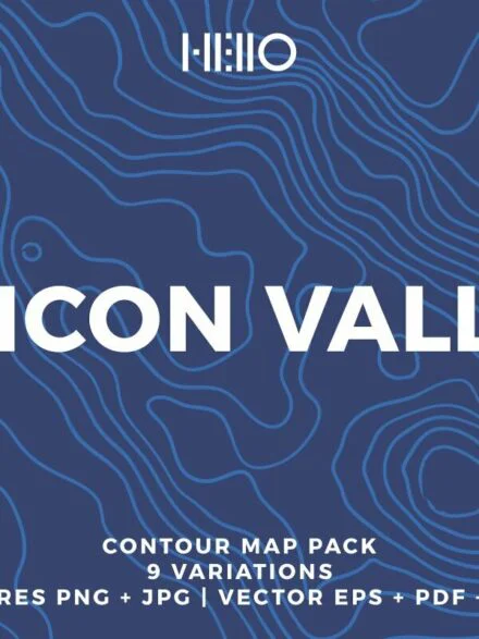 Silicon Valley Topographic Maps Graphics - Image 3