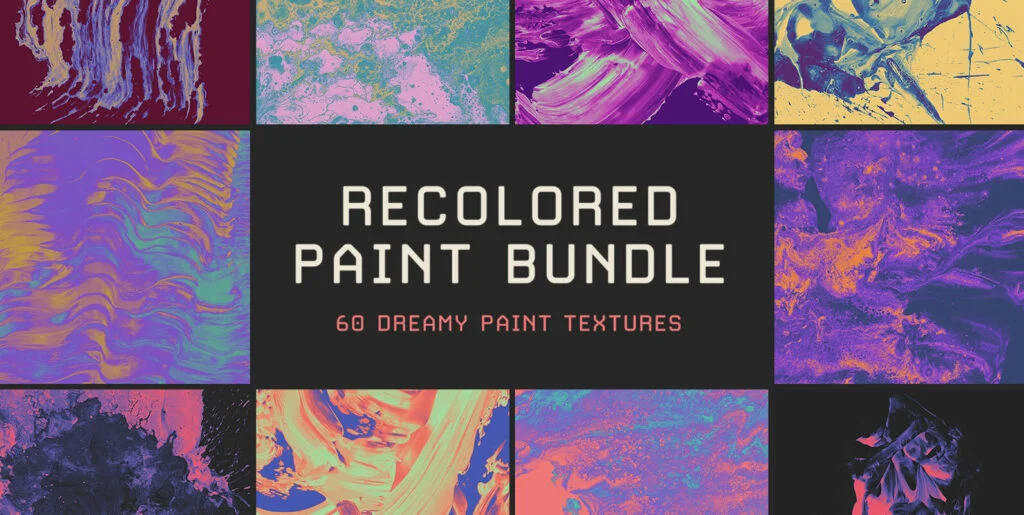 Recolored Paint Bundle – 60 Dreamy Paint Textures Graphics - Image 1