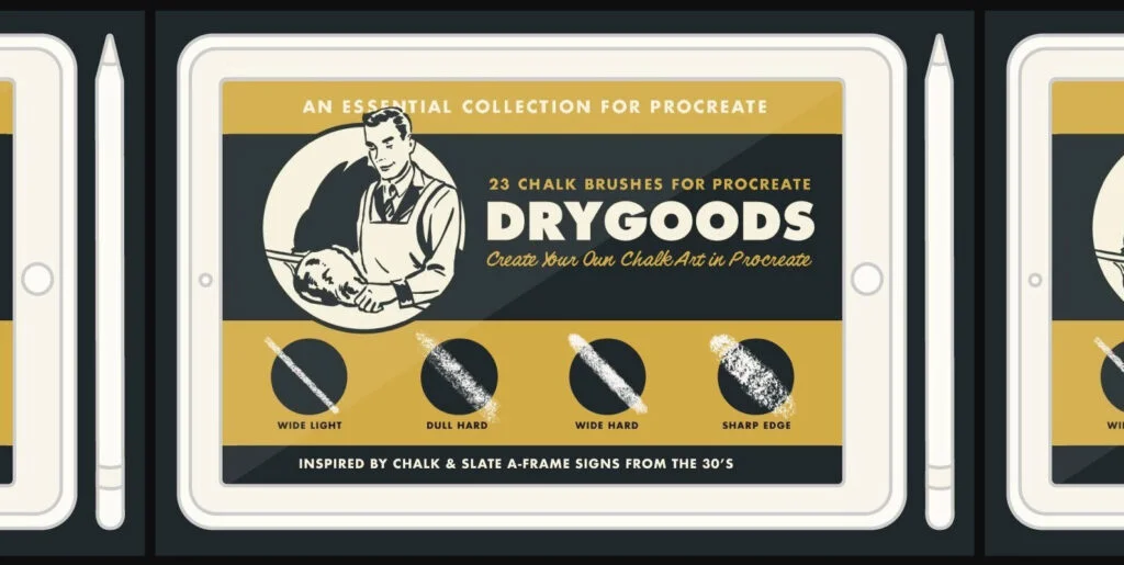 DryGoods – Chalk Brushes for Procreate Graphics - Image 1
