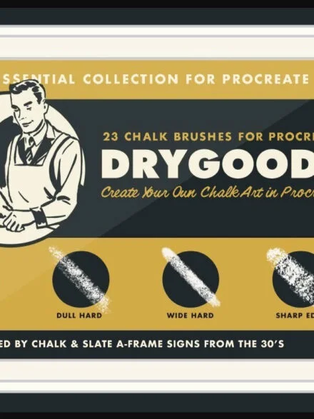 DryGoods – Chalk Brushes for Procreate Graphics - Image 5