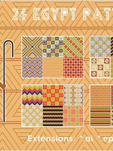 24 Egypt Patterns Graphics - Image 1