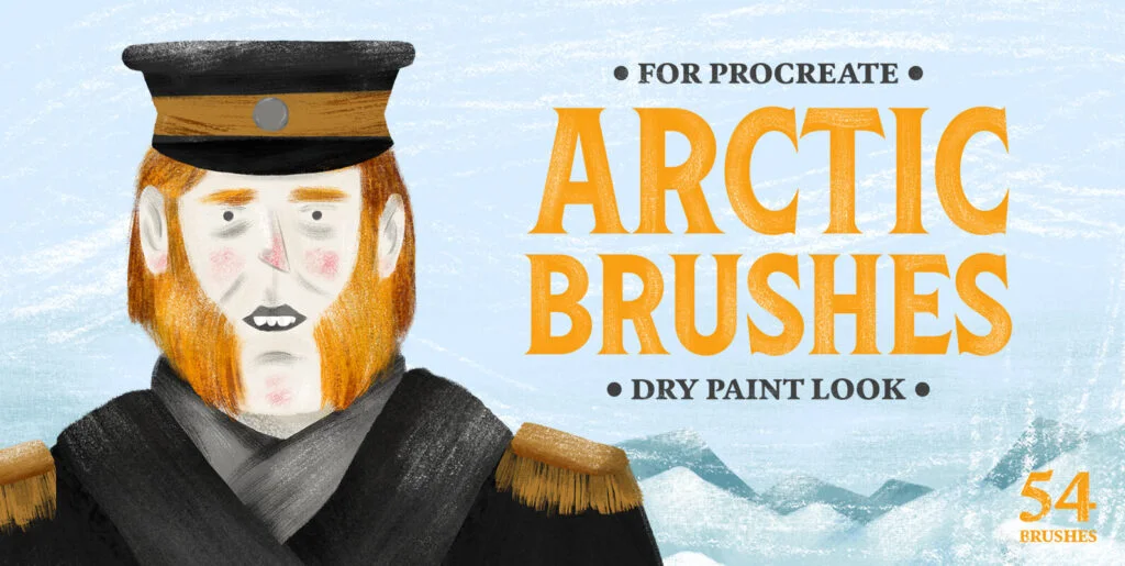 Arctic Dry Brushes for Procreate Graphics - Image 1