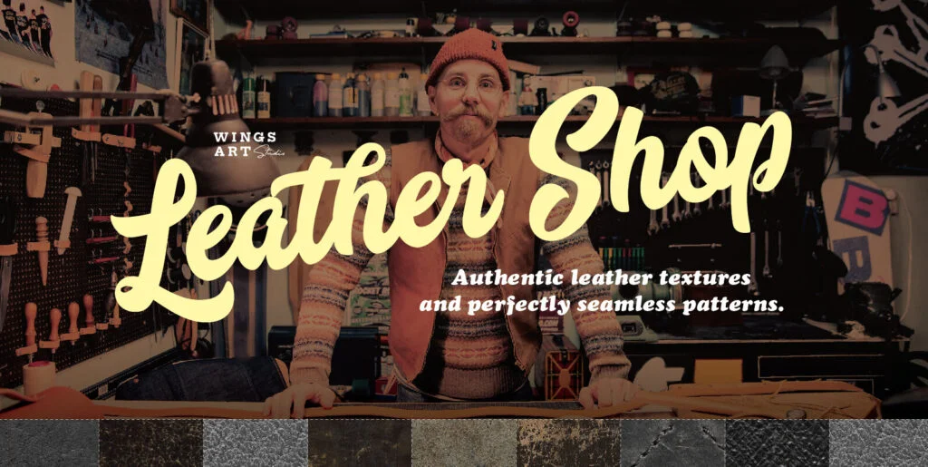 Leather Textures and Seamless Patterns Graphics - Image 1