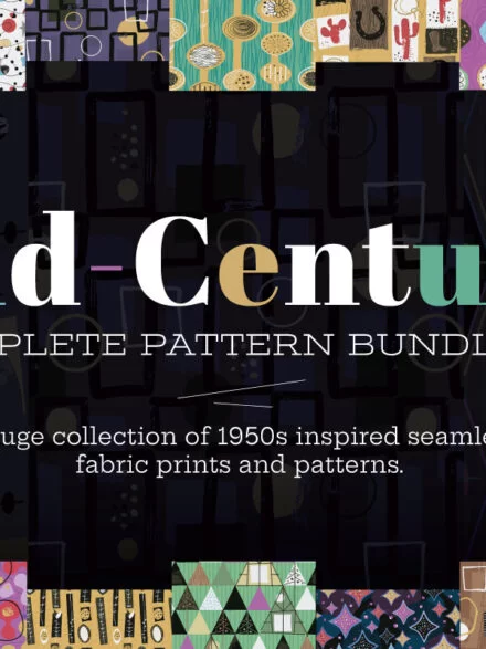 Mid-Century Seamless Patterns Collection Graphics - Image 5