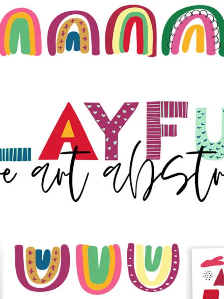 Playful Naive Art Abstract Graphics - Image 6