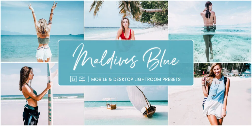 Maldives Blue – Mobile & Desktop Lightroom Presets Graphics - Image 1