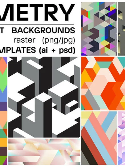 165 Abstract Geometric Backgrounds Graphics - Image 3
