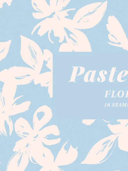 Pastel Spring Patterns & Illustrations Floral Collection Graphics - Image 1