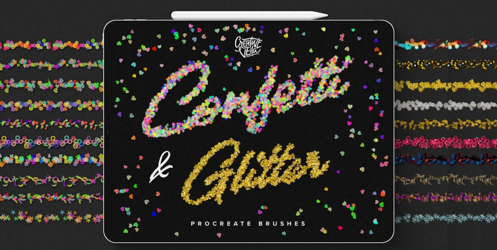 Confetti and Glitter Procreate Brushes Pack Graphics - Image 1