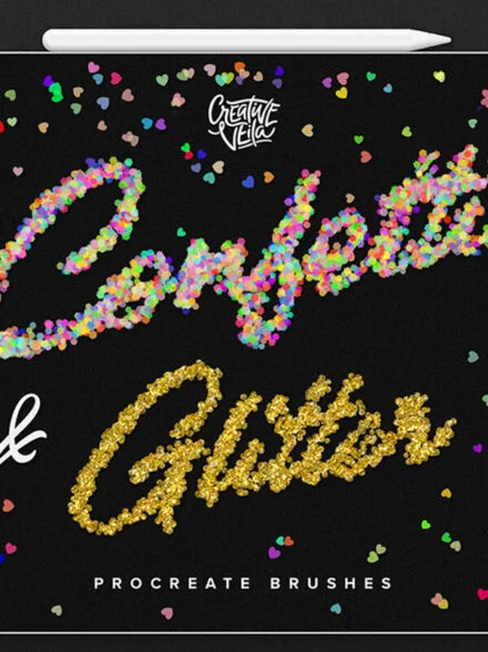 Confetti and Glitter Procreate Brushes Pack Graphics - Image 3