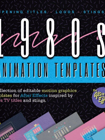 1980s Title Logo Animation Templates For After Effects Graphics - Image 1