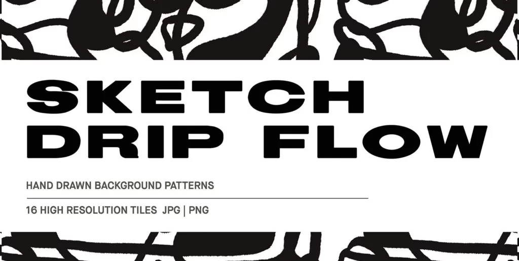 Sketch Drip Flow – Hand Drawn Patterns Graphics - Image 1
