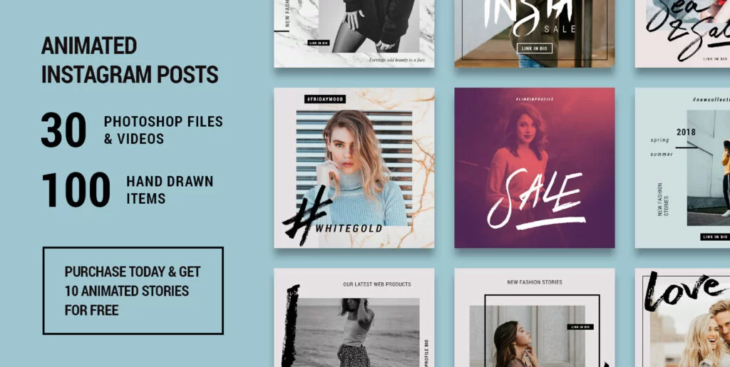 Animated Hand-Drawn Instagram Post Templates Graphics - Image 2