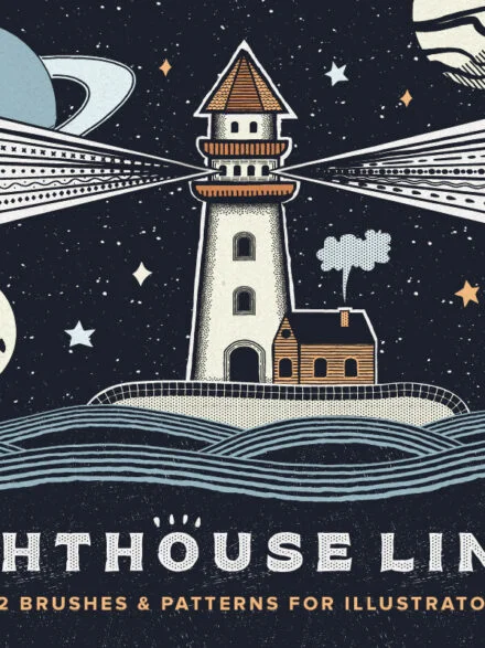 Lighthouse Liner Brushes for Illustrator Graphics - Image 12