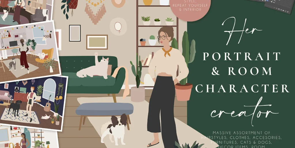 Her Portrait Room Character Creator Graphics - Image 1