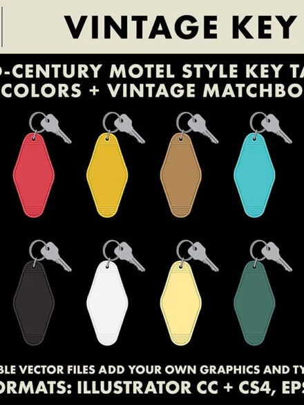 Vintage Key Tags Graphics - Image 1