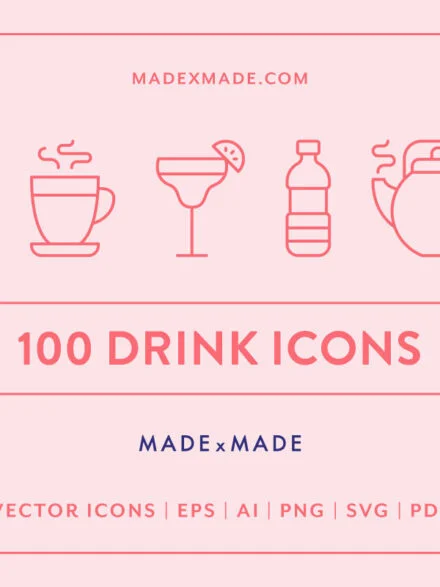 Drinks Icons Graphics - Image 1
