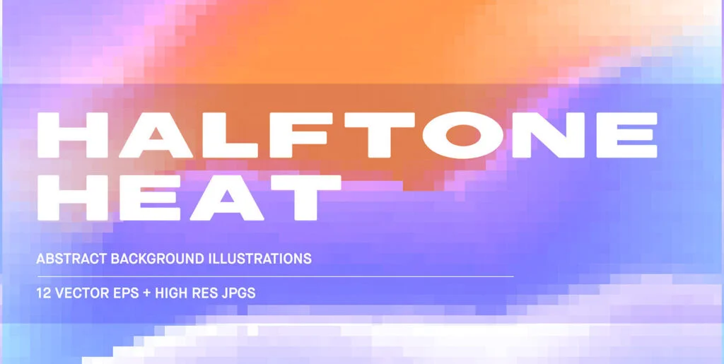 Halftone Heat – Abstract Backgrounds Graphics - Image 2