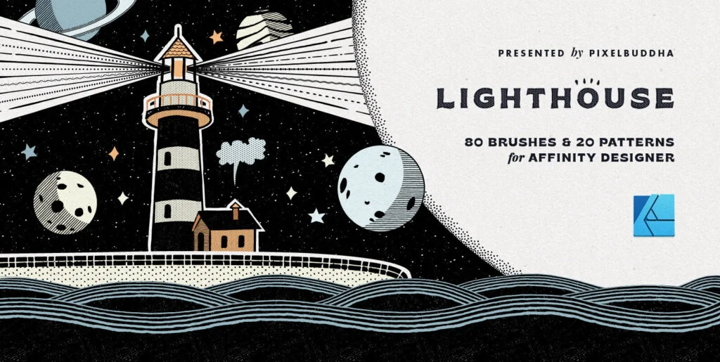 Lighthouse Liner Affinity Brushes Graphics - Image 1