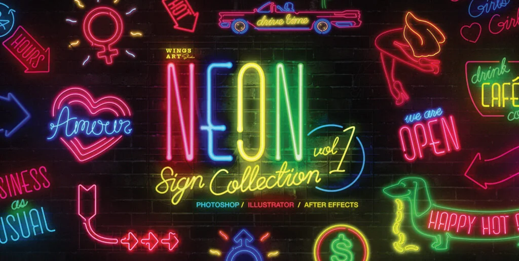 Neon Sign Collection Volume One Graphics - Image 1