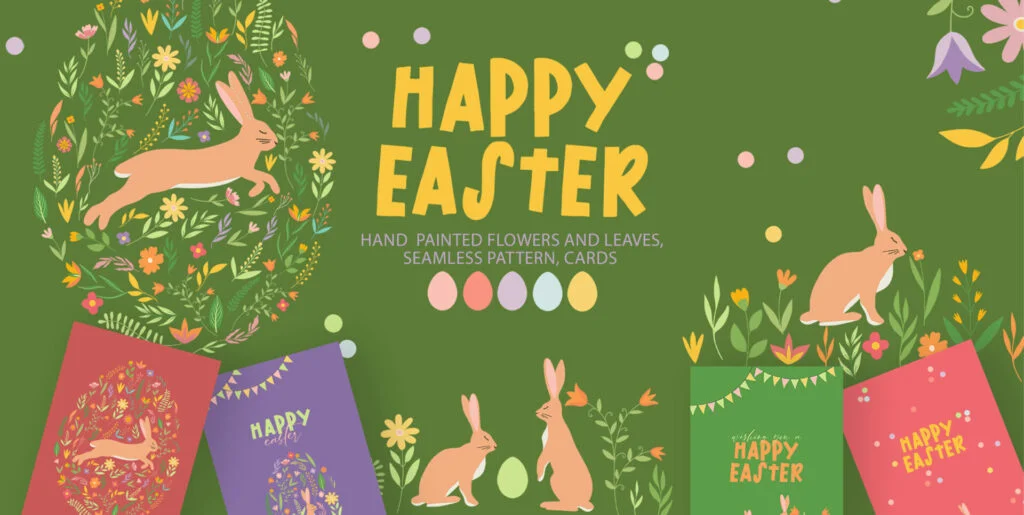 Happy Easter Art Set Graphics - Image 2