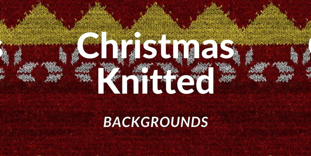 Christmas Knitted Backgrounds Graphics - Image 1