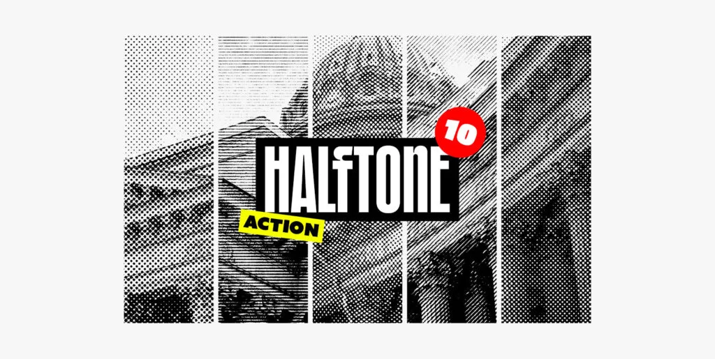 Classic Halftone Photoshop Action Graphics - Image 2