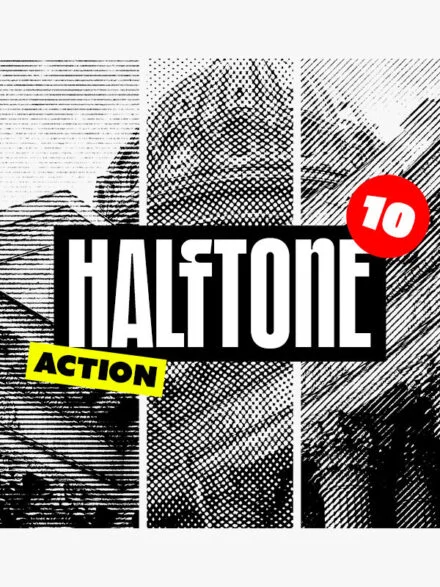 Classic Halftone Photoshop Action Graphics - Image 1