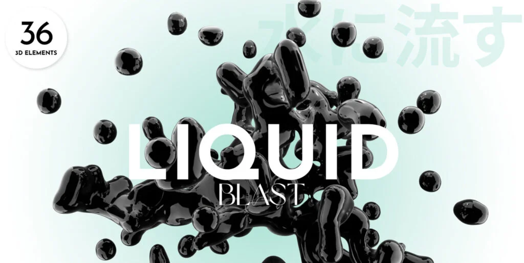 Liquid Blast Abstract 3D Elements Graphics - Image 2