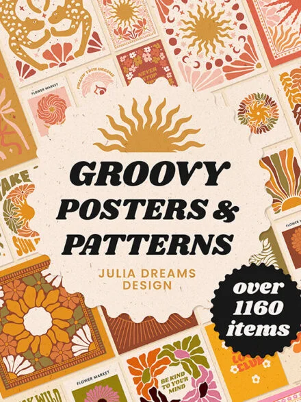 Groovy Posters Patterns Bundle Graphics - Image 8