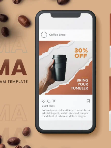 CREMA Coffee Instagram Template Graphics - Image 12
