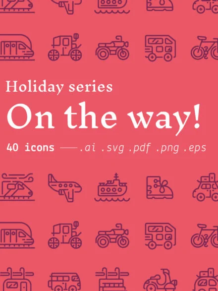 On the way! – Holiday Icons Graphics - Image 2