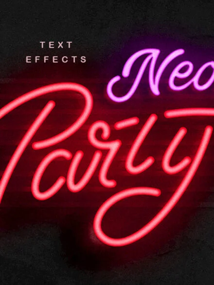 Neon Sign Photoshop Effect Graphics - Image 1