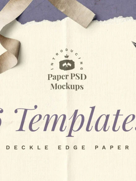 Deckle Edge Paper Mockup Set Graphics - Image 5