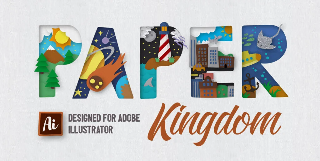 Paper Kingdom For Illustrator Graphics - Image 1
