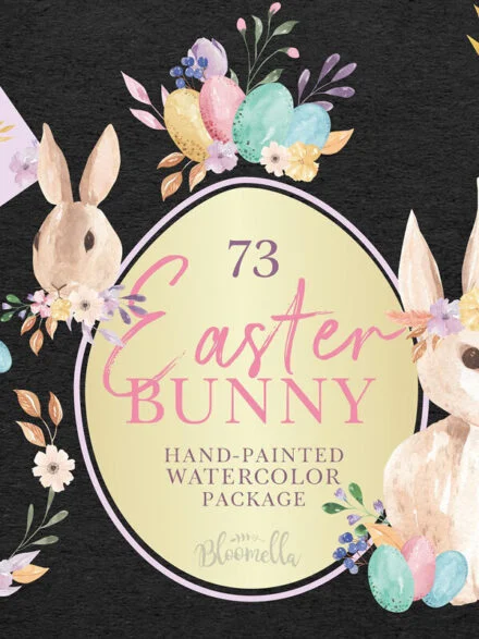 Easter Bunny Egg Watercolor Package Graphics - Image 4