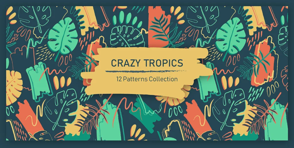 Crazy Tropics 12 Patterns Collection Graphics - Image 2