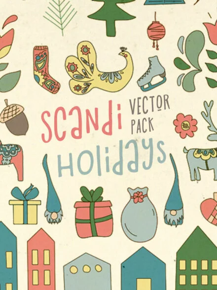 Scandi Holidays Vector Pack Graphics - Image 8
