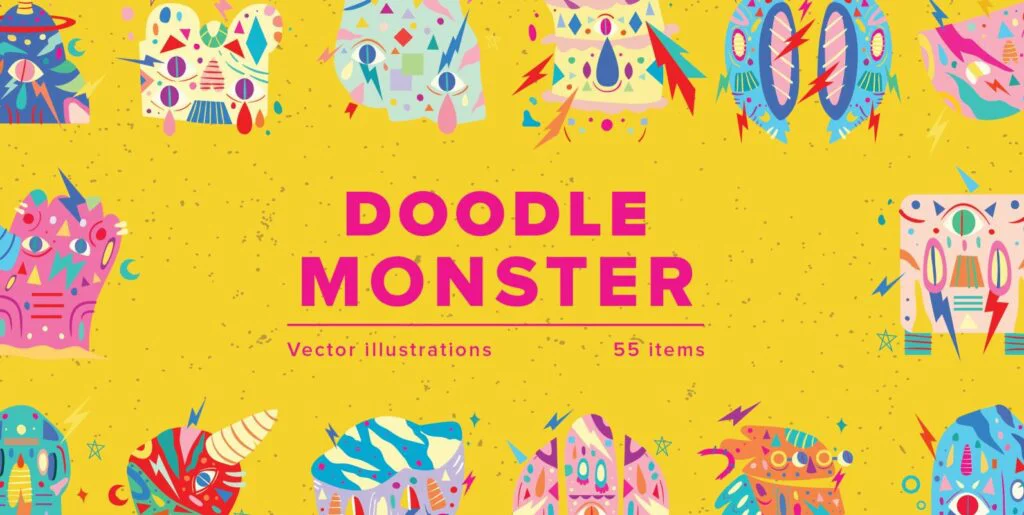 Doodle Monster Graphics - Image 1