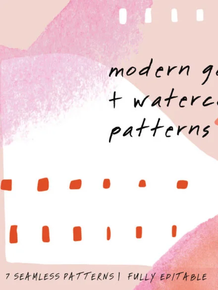 Modern Gouache and Watercolor Patterns Graphics - Image 8