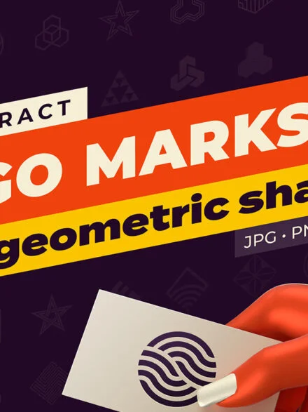 96 Abstract Logo Marks & Geometric Shapes Collection Graphics - Image 4