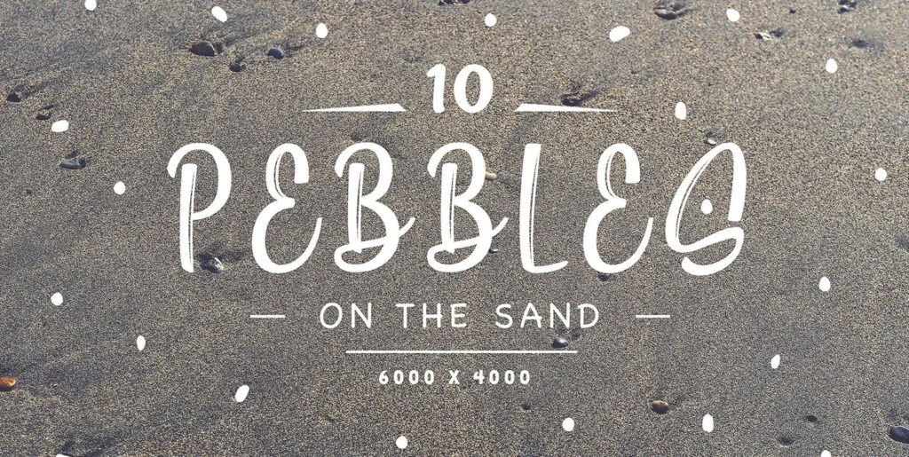 10 Pebbles on the Sand Backgrounds Graphics - Image 1