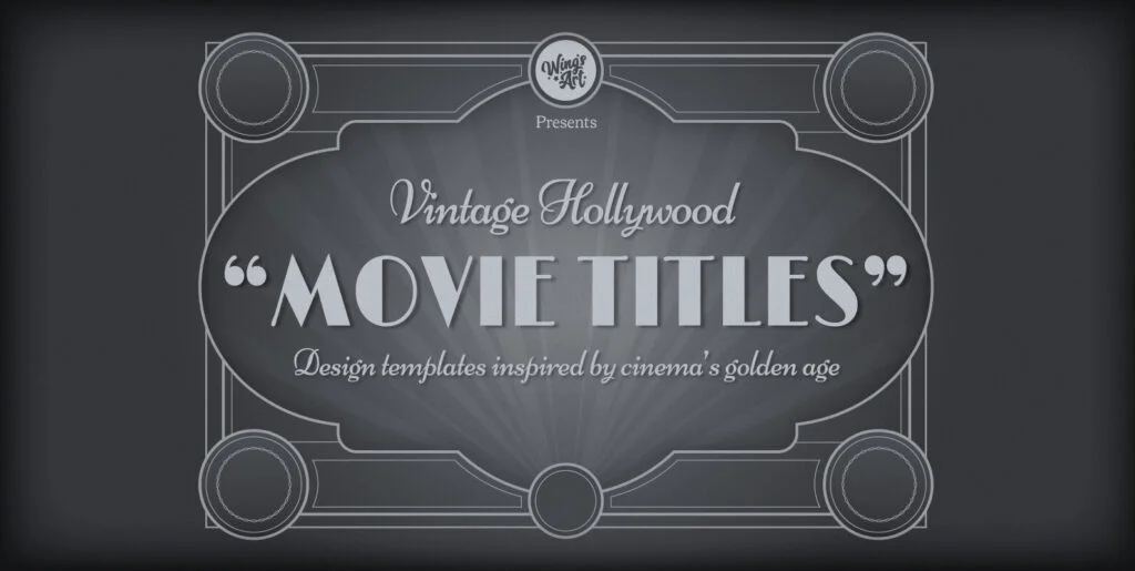 Vintage Movie Titles Design Templates Graphics - Image 1