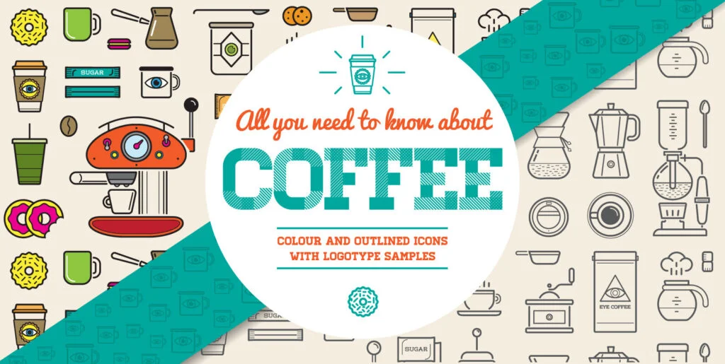 Awesome Coffee Icons and Logotype Set Graphics - Image 1