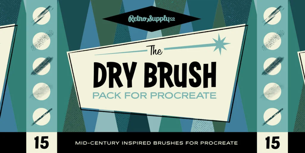 The Dry Brush Pack for Procreate Graphics - Image 2