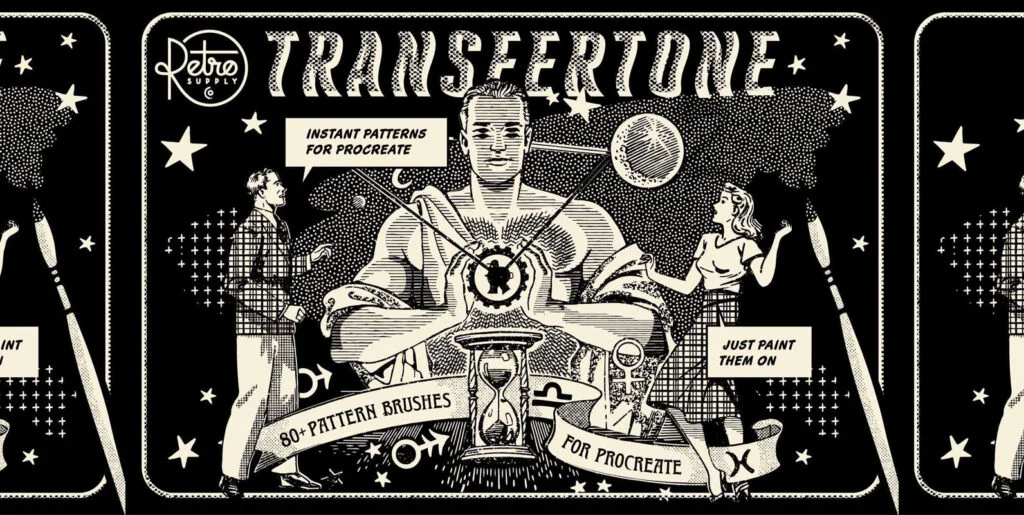 TransferTone – Dry Transfer Patterns for Procreate Graphics - Image 1