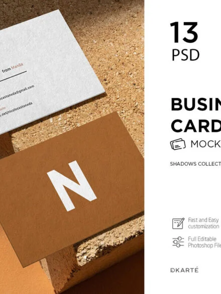 Business Card Mock-Up Shadows Collection Graphics - Image 10