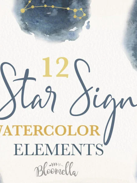 Star Signs Watercolor Package Graphics - Image 1