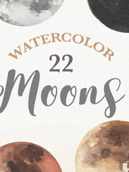 Moons Watercolor Package Graphics - Image 9